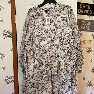 Torrid white floral dress